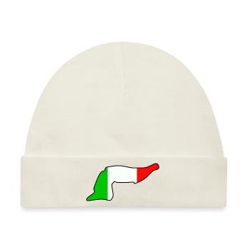 Imola Rennstrecke mit Flagge - Baby Premium Organic Mütze - Naturweiß - Vorne
