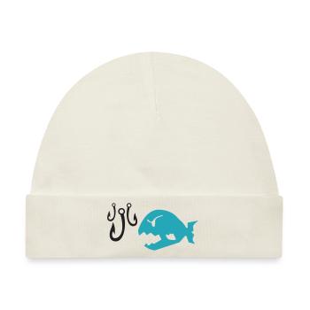 mad fish - Baby Premium Organic Mütze - Naturweiß - Vorne