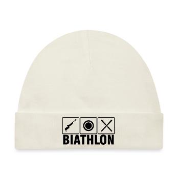 Biathlon Biathlon Biathlon Schuss - Baby Premium Organic Mütze - Naturweiß - Vorne