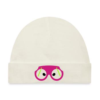 Brille Wischer Scheibe Augen Geek Witz - Baby Premium Organic Mütze - Naturweiß - Vorne