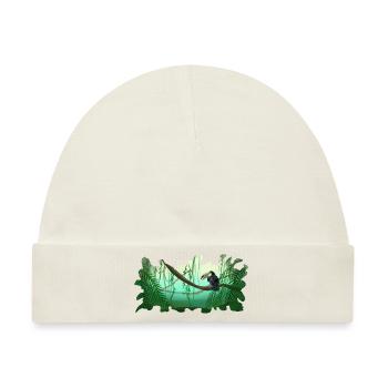Jungle Tukan Regenwald - Baby Premium Organic Mütze - Naturweiß - Vorne