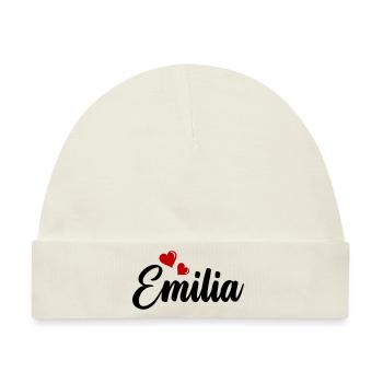 Emilia - Baby Premium Organic Mütze - Naturweiß - Vorne