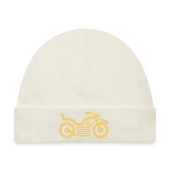 Motorrad Logo Gold - Baby Premium Organic Mütze - Naturweiß - Vorne