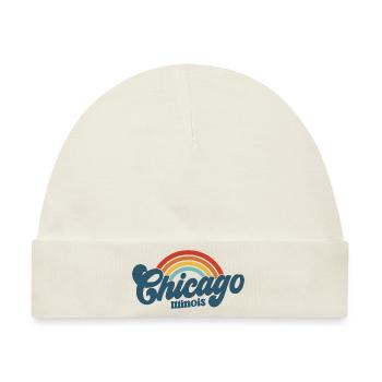 Chicago 70er Jahre Hippie - Baby Premium Organic Mütze - Naturweiß - Vorne