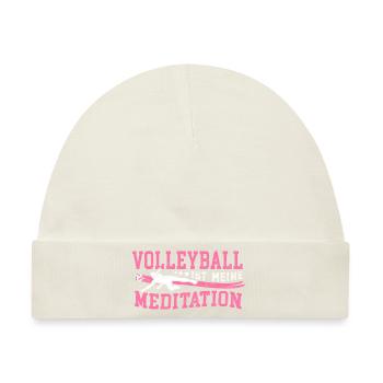 Volleyball ist meine Meditation Geschenk - Baby Premium Organic Mütze - Naturweiß - Vorne