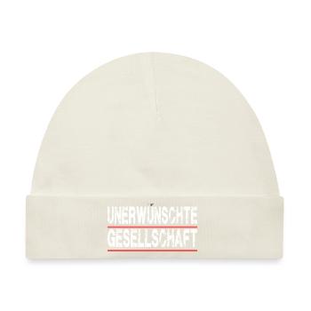 Unerwünschte Gesellschaft - Baby Premium Organic Mütze - Naturweiß - Vorne