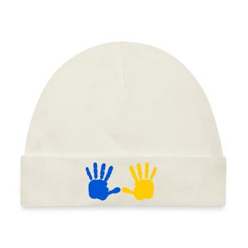 Ukraine - Baby Premium Organic Mütze - Naturweiß - Vorne