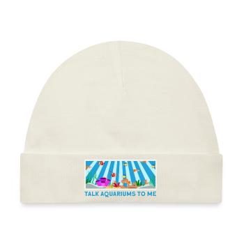 Aquarist Rede mit mir über Aquarien Geschenk - Baby Premium Organic Mütze - Naturweiß - Vorne