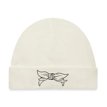 Kopftuch Bandana weibliche Kopfbedeckung - Baby Premium Organic Mütze - Naturweiß - Vorne