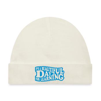 beautiful day for learning - Baby Premium Organic Mütze - Naturweiß - Vorne