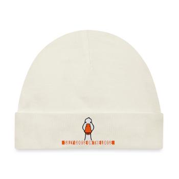 goose on the loose - Baby Premium Organic Mütze - Naturweiß - Vorne