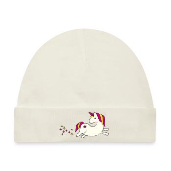 Magischer Einhorn Star Trail - Baby Premium Organic Mütze - Naturweiß - Vorne