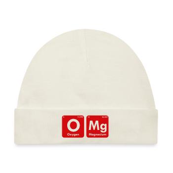 OMG Periodensystem - Baby Premium Organic Mütze - Naturweiß - Vorne