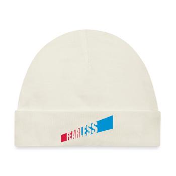 fearless Text Zitat Design - Baby Premium Organic Mütze - Naturweiß - Vorne