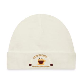 Cappuccino Lover - One Cappuccino A Day - Baby Premium Organic Mütze - Naturweiß - Vorne