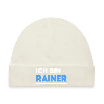 Rainer Name Spruch für stolze Rainer - Baby Premium Organic Mütze - Naturweiß - Vorne