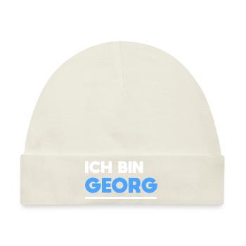 Georg Name Spruch für stolze Georgs - Baby Premium Organic Mütze - Naturweiß - Vorne