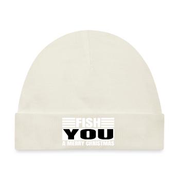 jokes christmas vacation fish head awesome gift - Baby Premium Organic Mütze - Naturweiß - Vorne