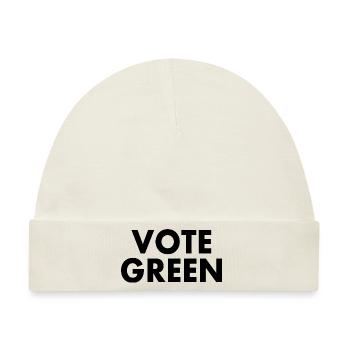Vote green - Baby Premium Organic Mütze - Naturweiß - Vorne