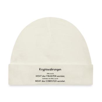 Kryptowährungen - Baby Premium Organic Mütze - Naturweiß - Vorne