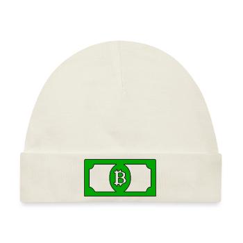 Bitcoin-Dollar - Baby Premium Organic Mütze - Naturweiß - Vorne