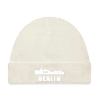 Berlin Skyline Deutschland Souvenir Berliner - Baby Premium Organic Mütze - Naturweiß - Vorne