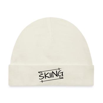 skiing - Baby Premium Organic Mütze - Naturweiß - Vorne