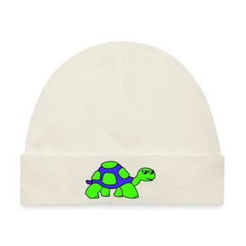 cool turtle - Baby Premium Organic Mütze - Naturweiß - Vorne