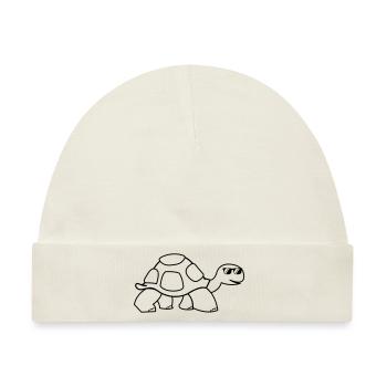 cool turtle - Baby Premium Organic Mütze - Naturweiß - Vorne