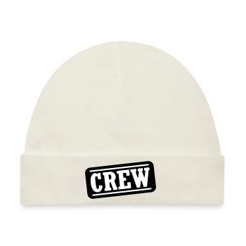 Crew Stempel - Baby Premium Organic Mütze - Naturweiß - Vorne