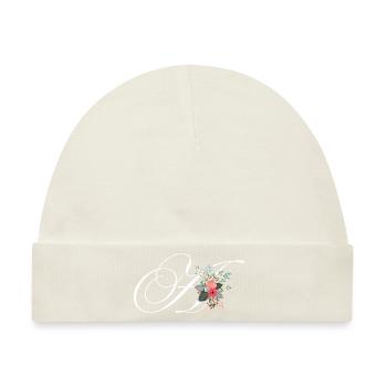 Brief an Blumen - Baby Premium Organic Mütze - Naturweiß - Vorne