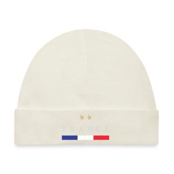 Frankreich Fußball Trikot Französische Flagge - Baby Premium Organic Mütze - Naturweiß - Vorne