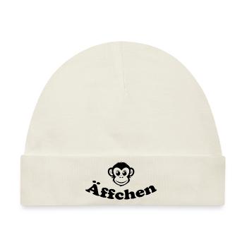 Äffchen - Baby Premium Organic Mütze - Naturweiß - Vorne