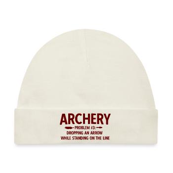 Bogenschießen Archery - Baby Premium Organic Mütze - Naturweiß - Vorne
