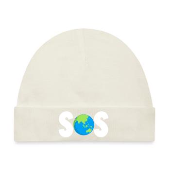 sos Design for a ecology lover - Baby Premium Organic Mütze - Naturweiß - Vorne