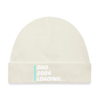 Dad 2024 Loading Papa - Baby Premium Organic Mütze - Naturweiß - Vorne
