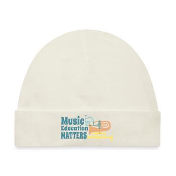 Music Education Matters Music Teacher - Baby Premium Organic Mütze - Naturweiß - Vorne