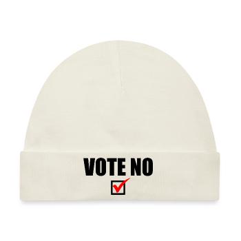 Vote no - Baby Premium Organic Mütze - Naturweiß - Vorne