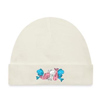 Trans Flagge Fisch Design für Trans Menschen - Baby Premium Organic Mütze - Naturweiß - Vorne