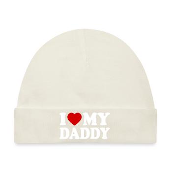 I love my daddy - Baby Premium Organic Mütze - Naturweiß - Vorne