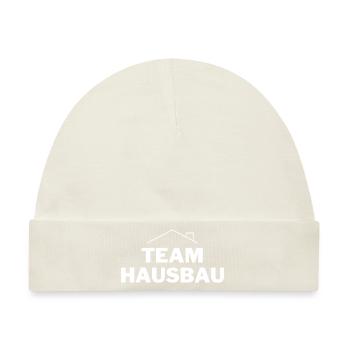 Team Hausbau - Baby Premium Organic Mütze - Naturweiß - Vorne