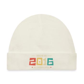 Legendär seit 2016 Original 2016 - Baby Premium Organic Mütze - Naturweiß - Vorne