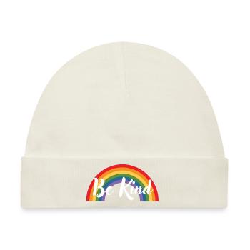 Be Kind Rainbow - Baby Premium Organic Mütze - Naturweiß - Vorne