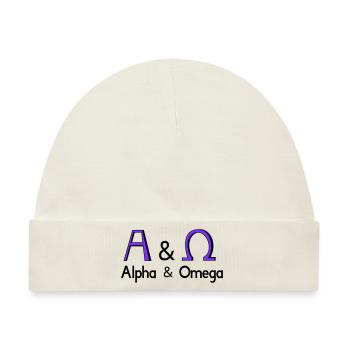 Alpha und Omega - Baby Premium Organic Mütze - Naturweiß - Vorne