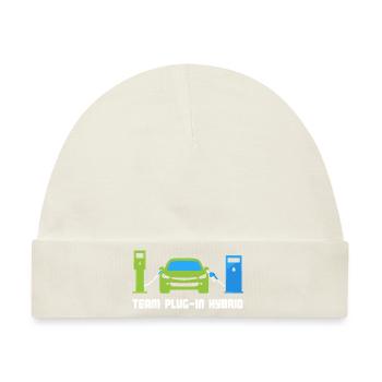 Team Plug-In-Hybrid: Grünes Fahren - Baby Premium Organic Mütze - Naturweiß - Vorne