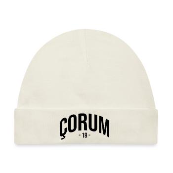 Corum 19 Türkei Turkiye TR Geschenk Urlaub Türk - Baby Premium Organic Mütze - Naturweiß - Vorne