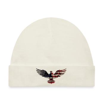 American Flag Eagle Silhouette American Heritage 3 - Baby Premium Organic Mütze - Naturweiß - Vorne