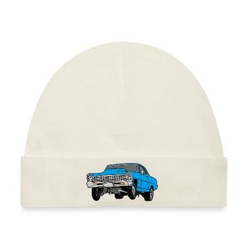 dragster blue - Baby Premium Organic Mütze - Naturweiß - Vorne