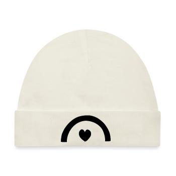 herz bogen form symbol formen - Baby Premium Organic Mütze - Naturweiß - Vorne