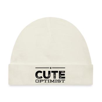 cute optimist - Baby Premium Organic Mütze - Naturweiß - Vorne